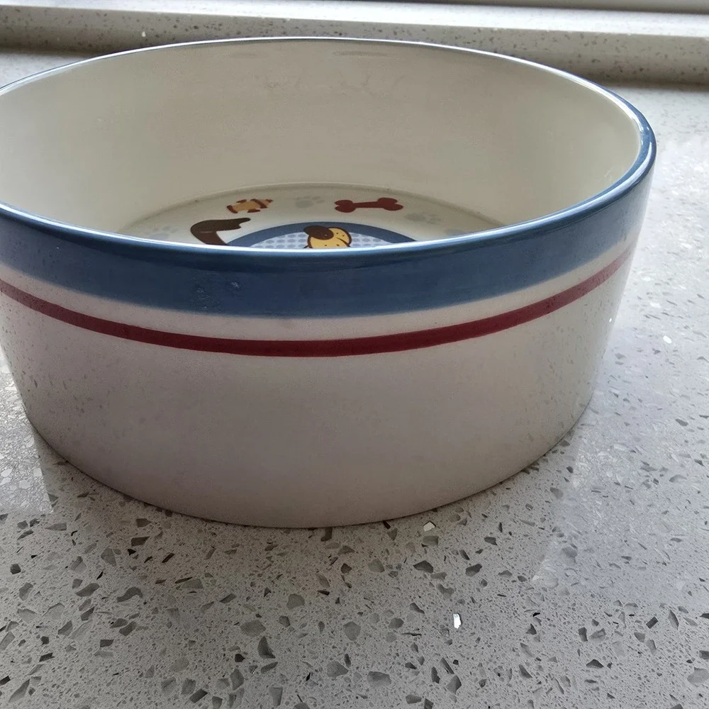 2006 Disney Pluto ‎ Dog, Popcorn, Cereal Bowl Ceramic 3 Inches Deep And